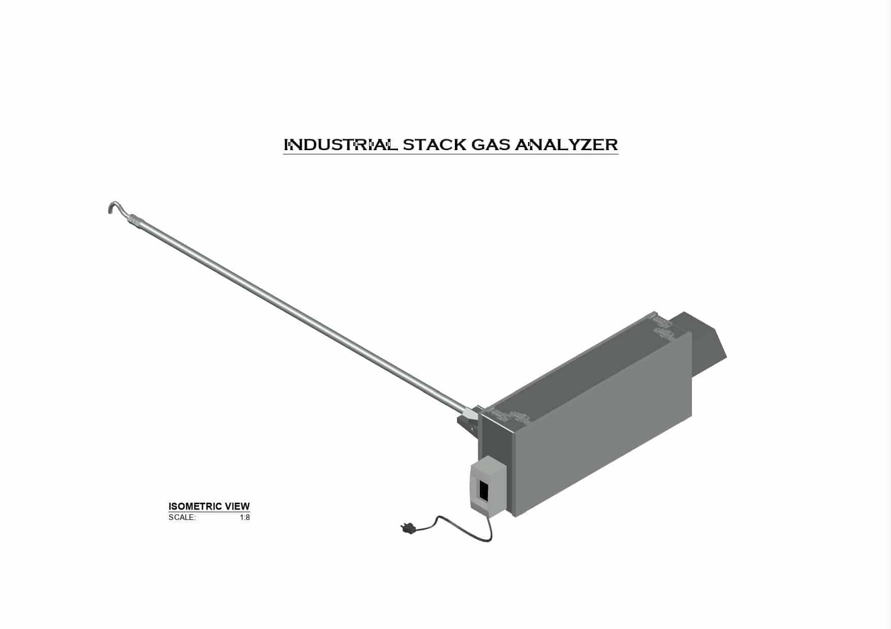 Industrial stack gas analyzer for sugar mills