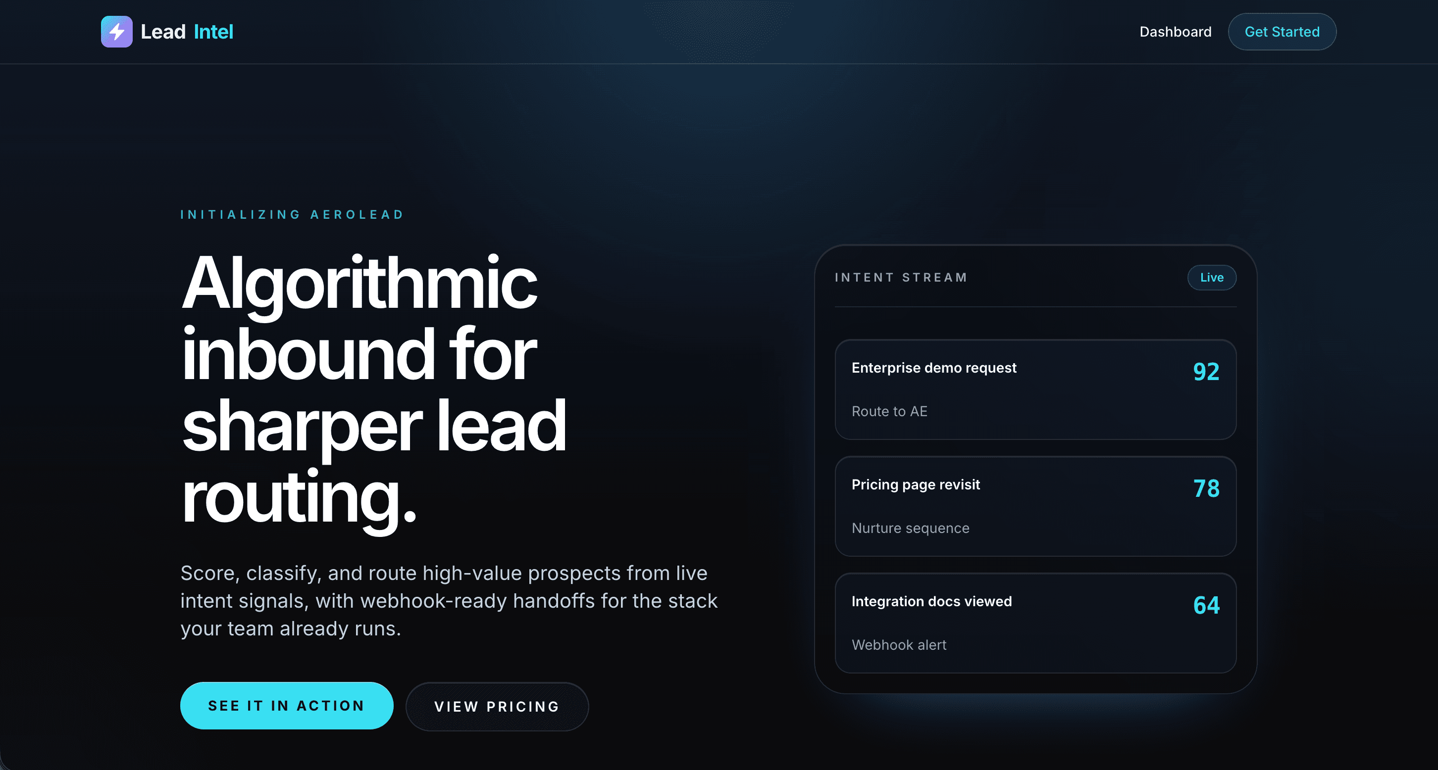 Event-driven B2B lead intelligence pipeline